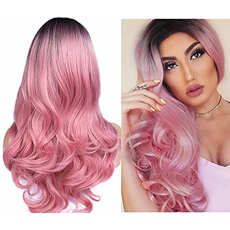 

Synthetic Hair Wigs Women Long Wavy Ombre Color Middle Part Wig for Cosplay