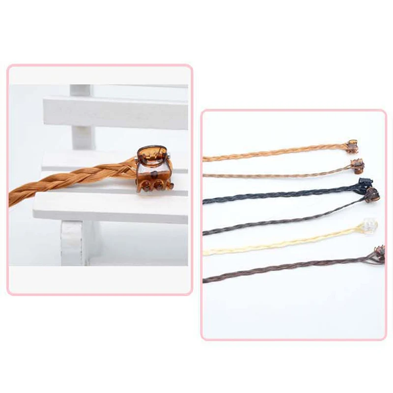 6 шт. маленькие волосы на заколках прическа 'Цвет Парик Косы DIY аксессуары для