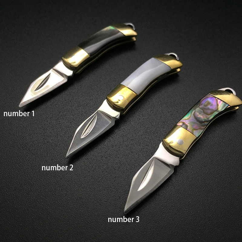 Мини красивое ожерелье с раковинами складной нож лезвием мини Карманный Кошелек