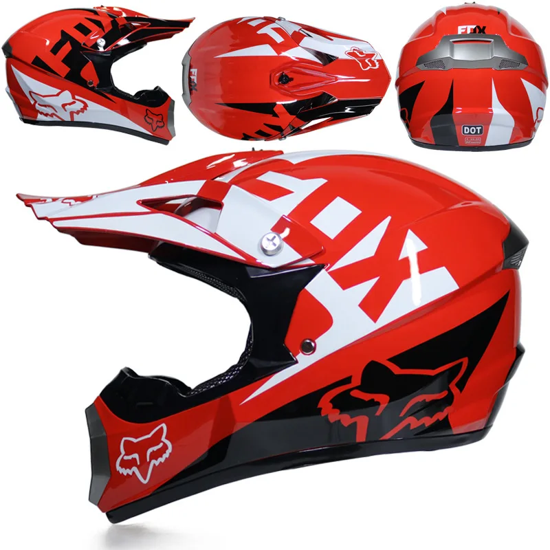 Гоночный Кроссовый мотоциклетный шлем DOT Casque Moto Capacete Moto Casco бездорожье полное лицо винтажный Кроссовый шлем для женщин 3 подарка