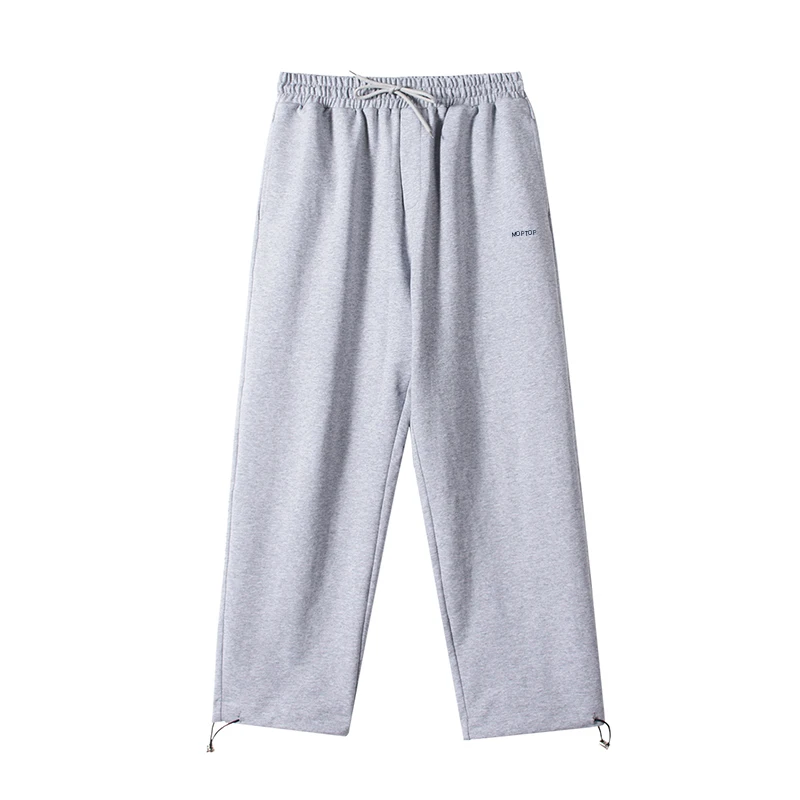 Autumn Leisure Gray Sports Pants Men's Fashion Brand Drawstring Ankle-Tied Trousers Spring and Autumn Versatile Loose Sweatpants