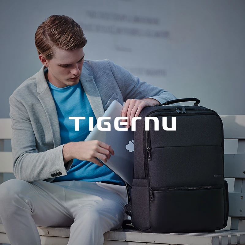 Рюкзак Tigernu Расширяемый для мужчин 15 6 19 дюймов ноутбука/компьютерный рюкзаки