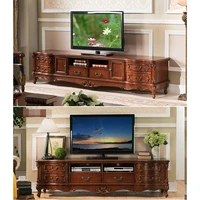 furniture american solid wood tv cabinet simple european style floor cabinet living room 2 4 meters tv table combination