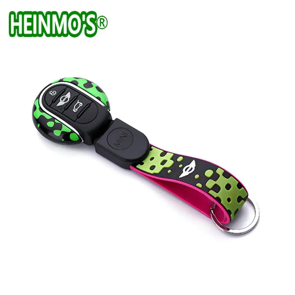 Green Для MINI Cooper JCW F54 F55 F56 F57 F60 земляк Автомобильный ключ крышка чехол защитный держатель Юнион Джек флаг аксессуары для укладки - Название цвета: Green