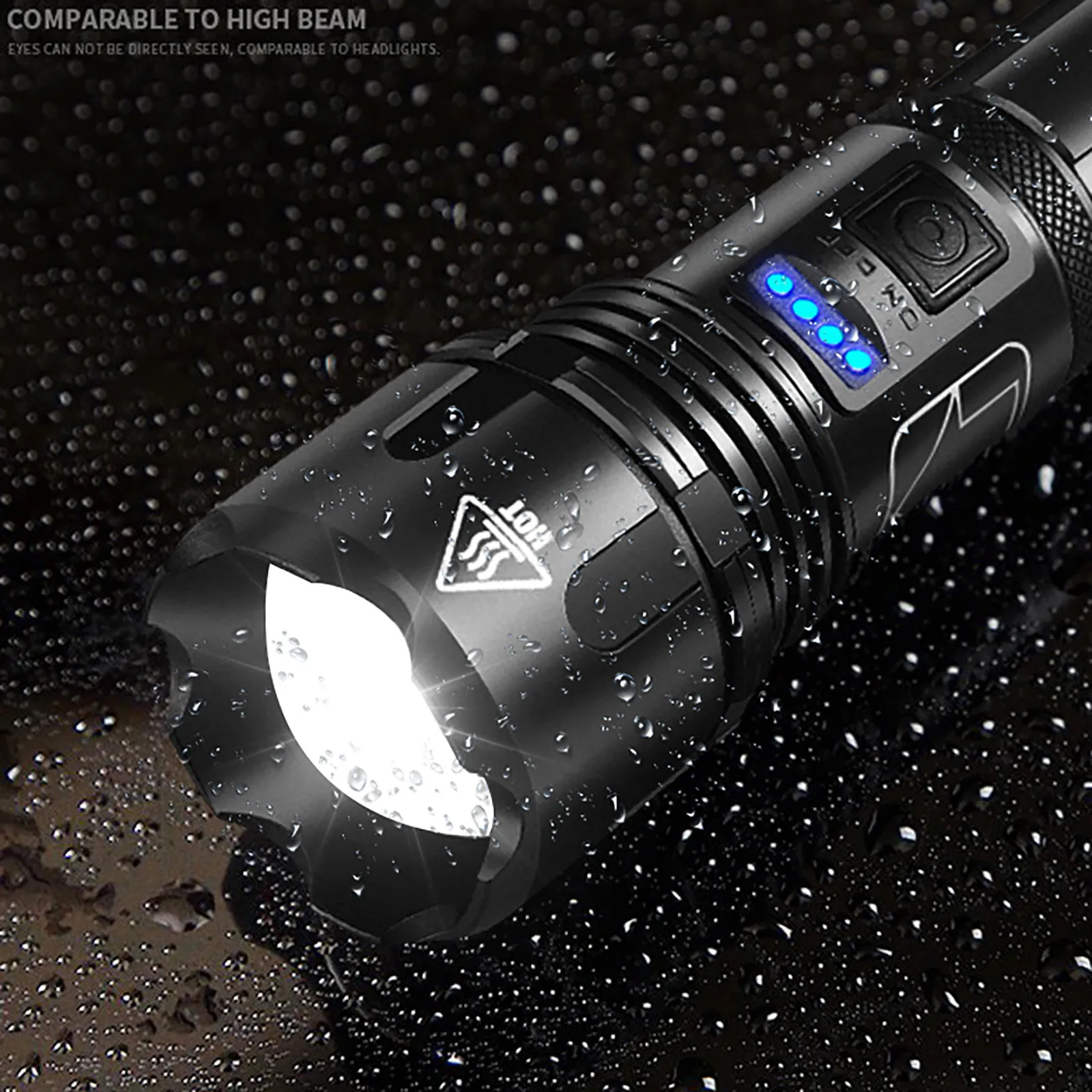 Super Powerful Led Flashlight Xhp50 Tactical Torch Usb Rechargeable Waterproof Lamp Ultra Bright Lantern For Outdoor Camping images - 3