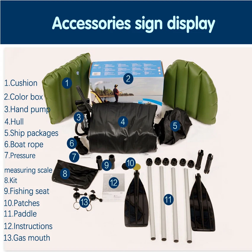 

1 PC 4 person kayak thick rubber boats inflatable boat fishing boat kayak assault hovercraft boats