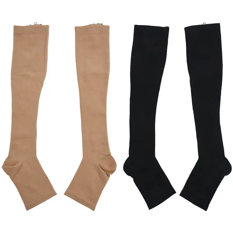 2 пары увеличивающие циркуляцию Компрессионные гольфы поддерживающие ноги чулки