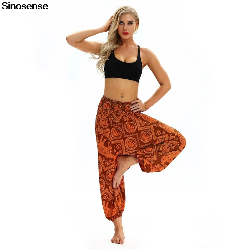 

Women Sports Fitness Dance Harem Pants 2020 Plus Hippie Bohemian Elephant High Waisted Pants Casual Long Loose Harem Trousers