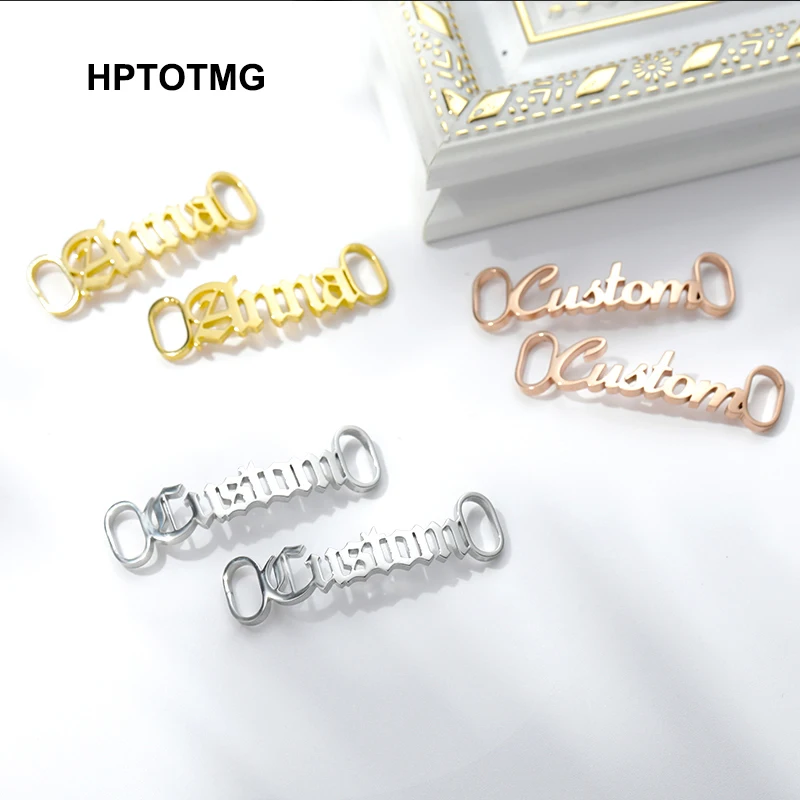 

Custom Name Shoe Buckles Gold Silver Color Stainless Steel Shoelace Buckle Shoe Decoration Charm Sneaker Accessories Jewelry