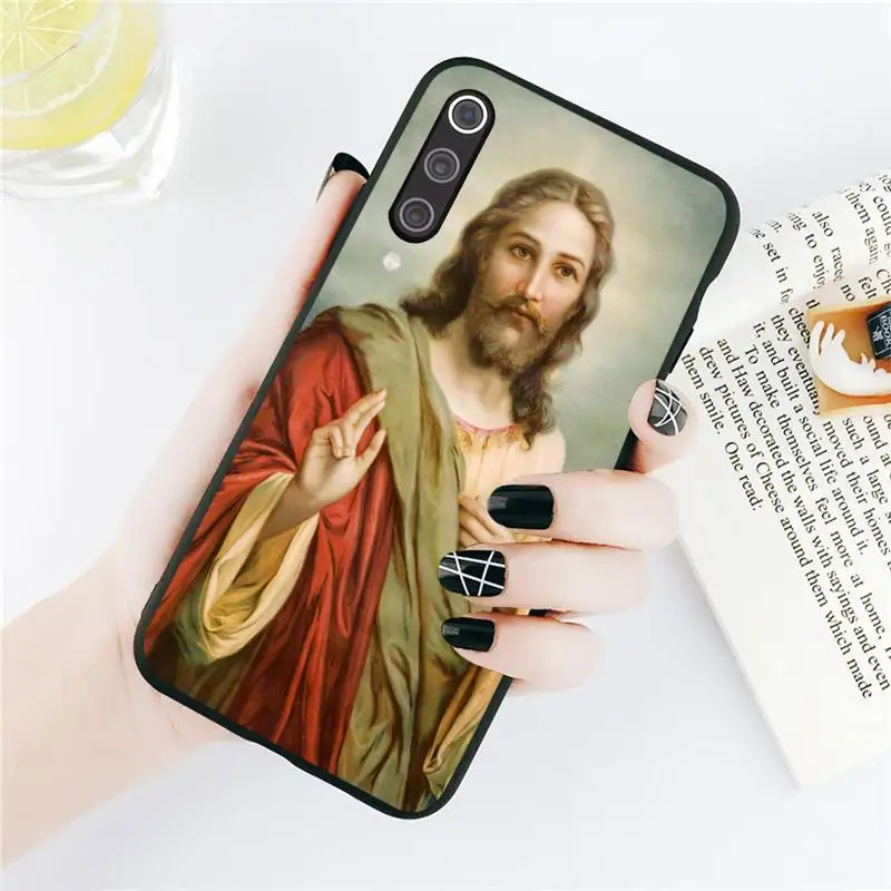 

Jesus Christ faith painting Phone Cases For Xiaomi Redmi note 7 8 9 t k30 max3 9 s 10 pro lite Luxury brand shell funda coque