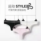 Спортивные трусики-стринги из чистого хлопка, стринги, женские стринги, нижнее белье, сексуальное кружевное удобное нижнее белье с Т-образной спинкой для женщин, трусы