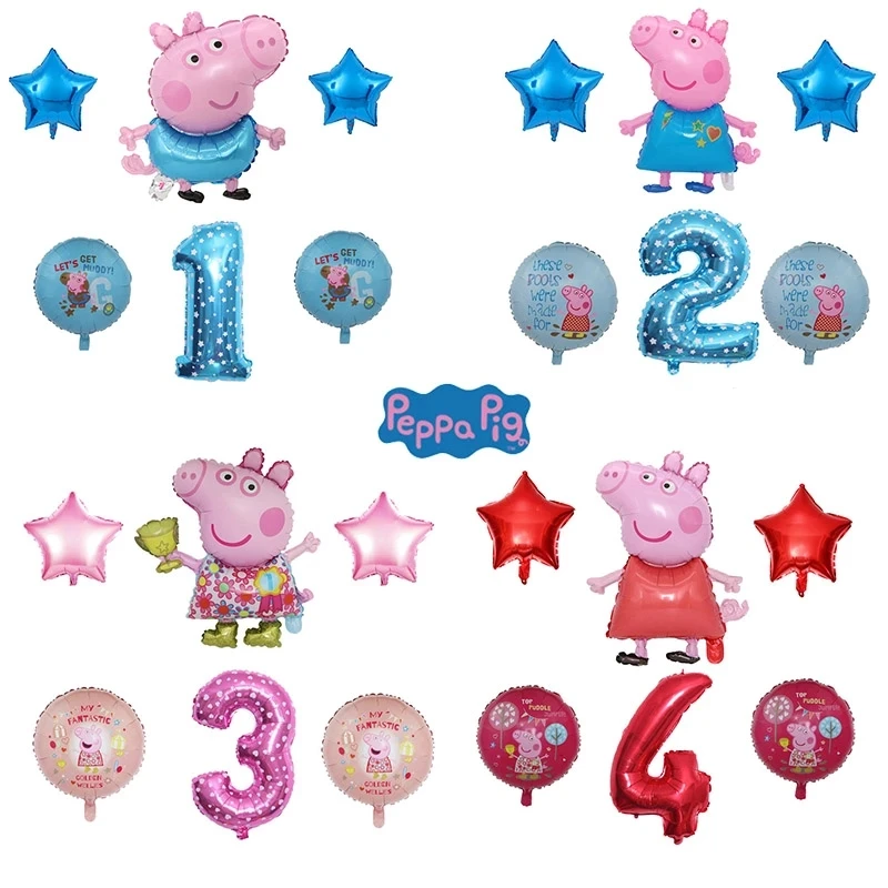 Набор воздушных шаров из фольги Свинка Пеппа 32 дюйма | Игрушки и хобби