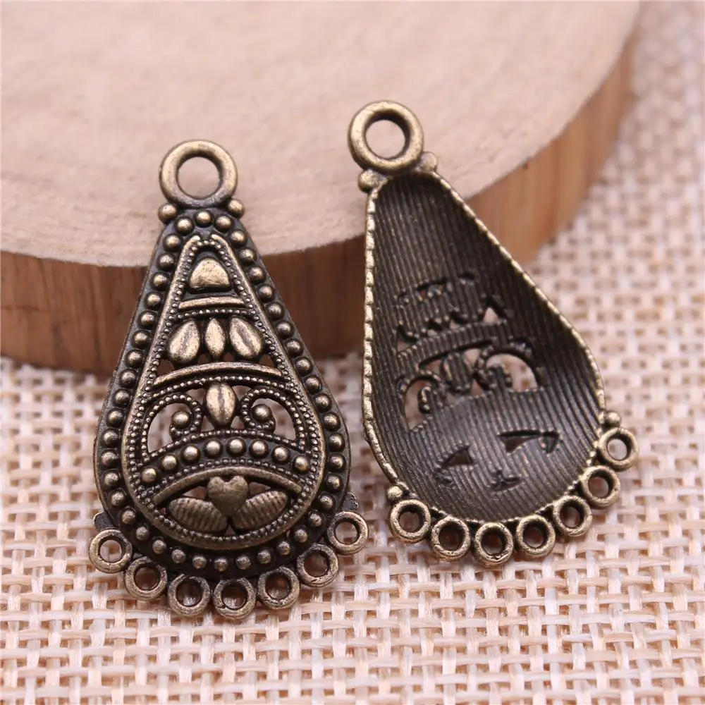 

Porous Earring Connector For Jewelry Making Findings Handmade DIY Craft 10pcs Antique Bronze Color 17x30mm