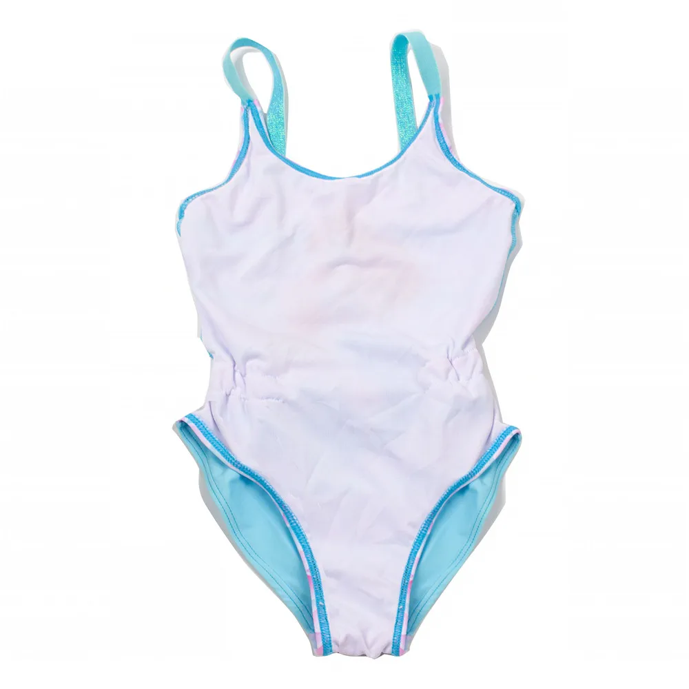 Купальный костюм для девочек с принтом русалки Новый брендовый летний детский