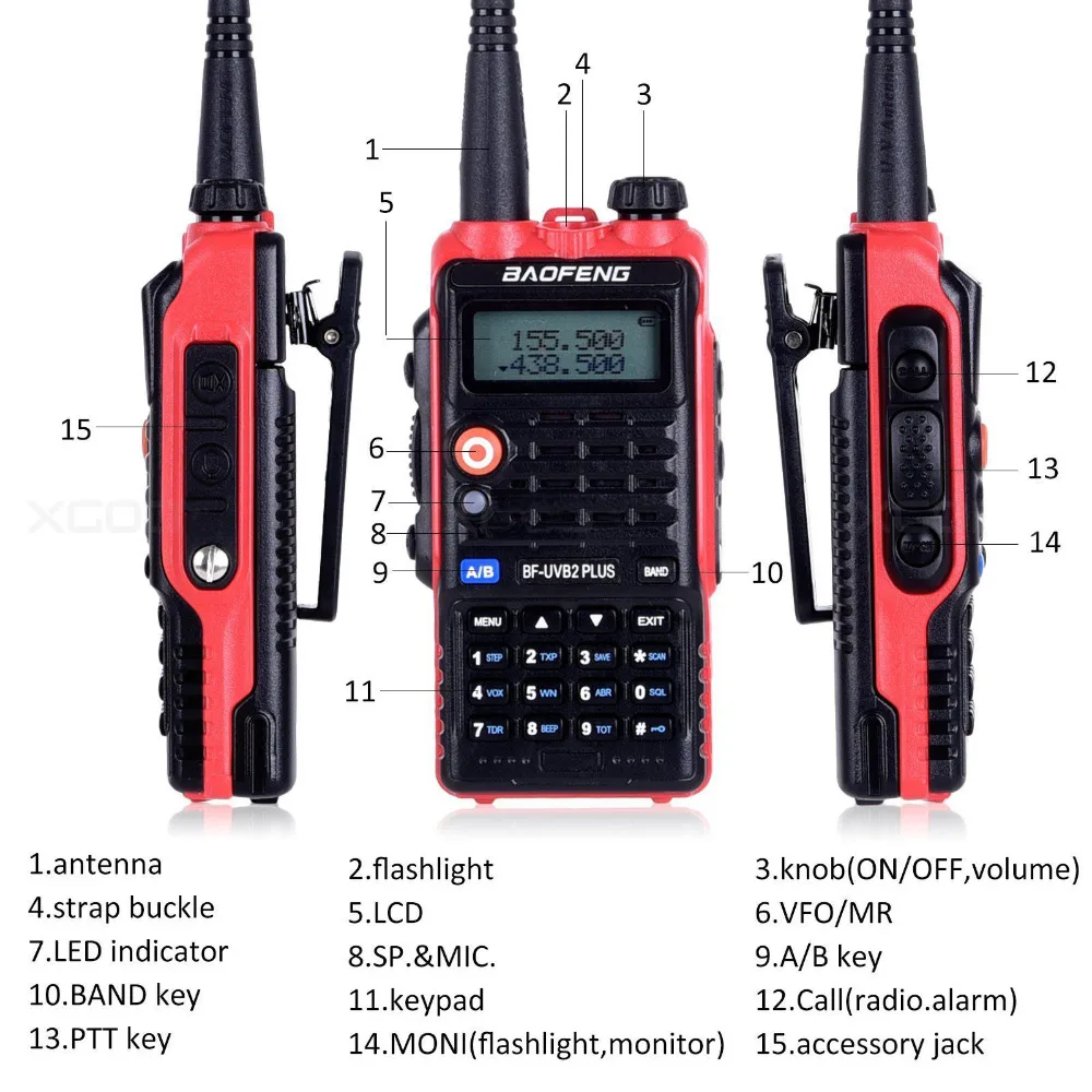 2pcs/lo Baofengt BF-UVB2 WalkieTalkie High Power Dual-Band Radio Mobile Comunicador Ham CB Radio Handheld Transceiver