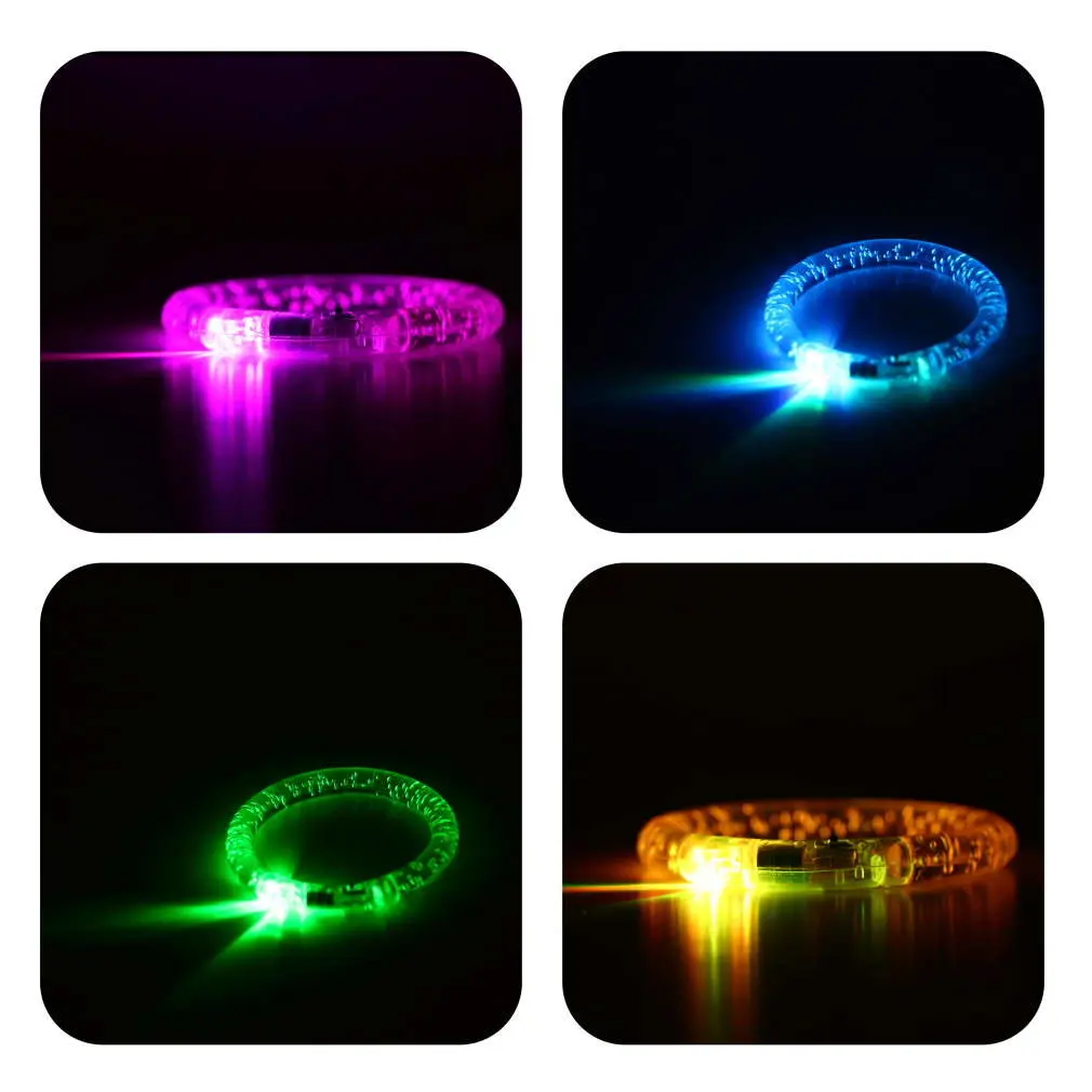 GENBOLI LED Flash Bangle Multicolor Blinking Color Changing for Girls Boys Party Fashion Jewelry Accessories | Украшения и