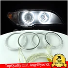 Комплект высококачественных ангельских глаз CCFL, кольцо с теплым белым ореолом для BMW E46 325ci 330ci, Трансформер купе 2004-2006 LCI, ксеноновый демонический глаз