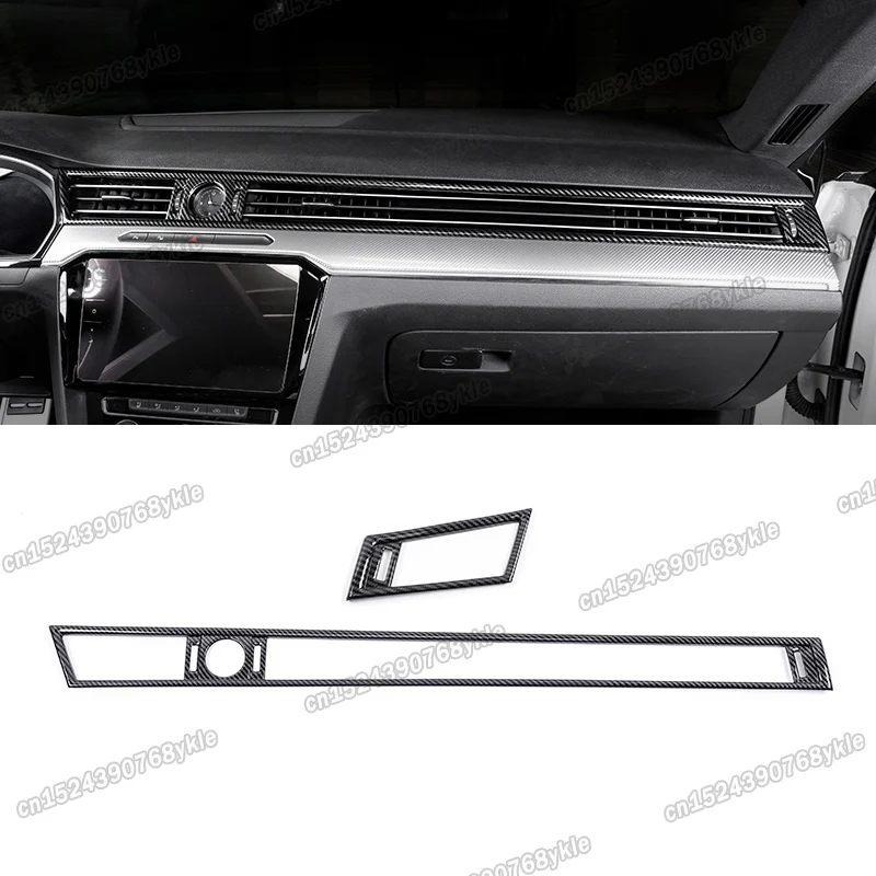 Центральная панель приборной панели из углеродного волокна для volkswagen passat b8