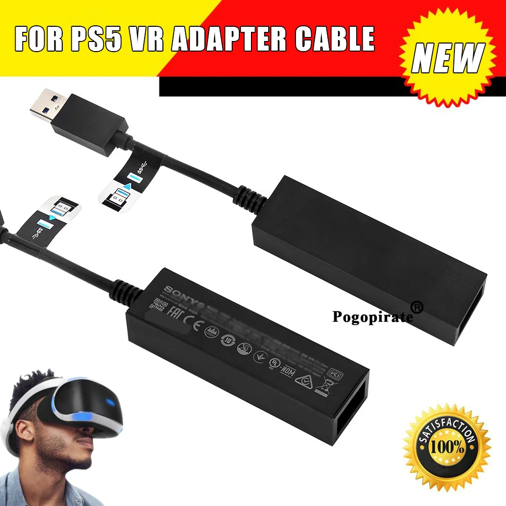 

Portable USB3.0 PS VR to PS5 Cable Adapter Male to Female VR Connector Mini Camera Adapter For PS5 PS4 VR Game Accessories