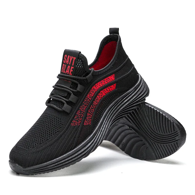 

2021 Fashion Sneakers Lightweight Men Casual Shoes Breathable Male Footwear Lace Up Walking Shoe