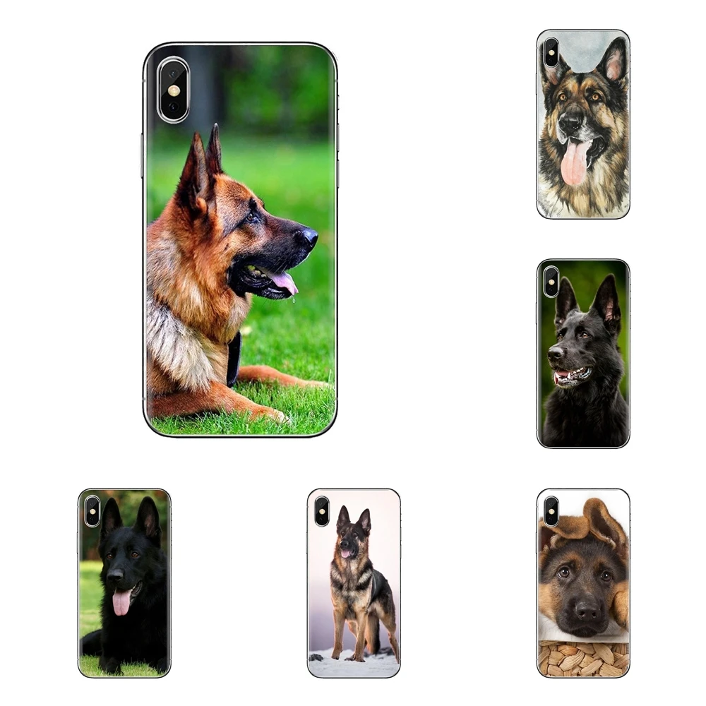 German shepherd dog Transparent Soft Cases Covers For Xiaomi Mi4 Mi5 Mi5S Mi6 Mi A1 A2 5X 6X 8 9 Lite SE Pro Max Mix 2 3 2S |