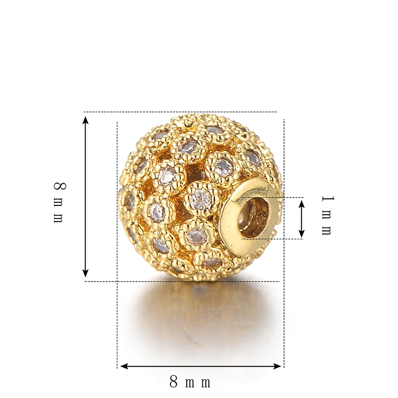 Маленькие круглые бусины Neovivi четыре ряда белые циркониевые для изготовления