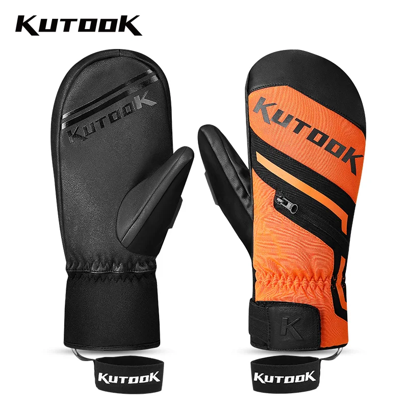 Зимние лыжные перчатки kutake теплые ветрозащитные для сноуборда