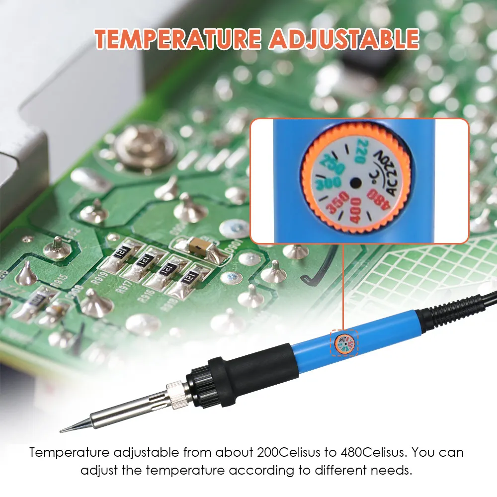 

220V-240V Electric Soldering Iron Kit Wood Burning Pen Set Electric Soldering Iron Carving Pyrography Tools Soldering Kit