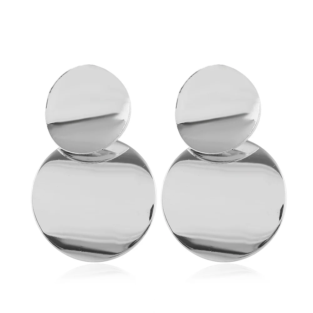 

Women's Geometric Minimalist Metal Earrings 2021 Popular Piercing Accessories Exaggerated Jewelry Hanging Earrings Wholesale