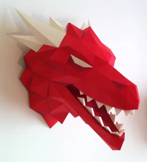 Игрушка из песни Льда и Огня тамглиань Дракон белая/красная бумажная форма