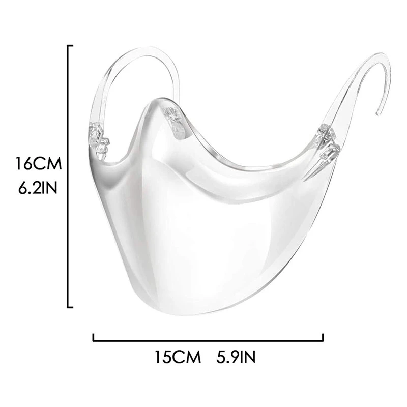 

2Pcs Reusable Clear Face Masks, Durable Combine Plastic Face Shield, Easy to Clean,Protect Makeup