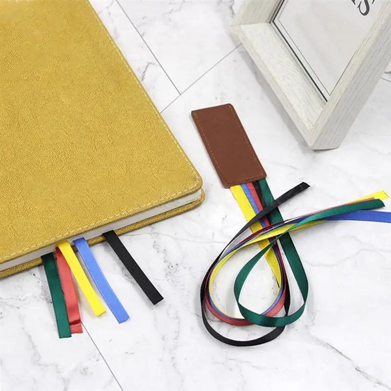

3pcs Ribbon Bible Bookmark Colorful Silk Ribbon Marker Leather Multi Page Marker