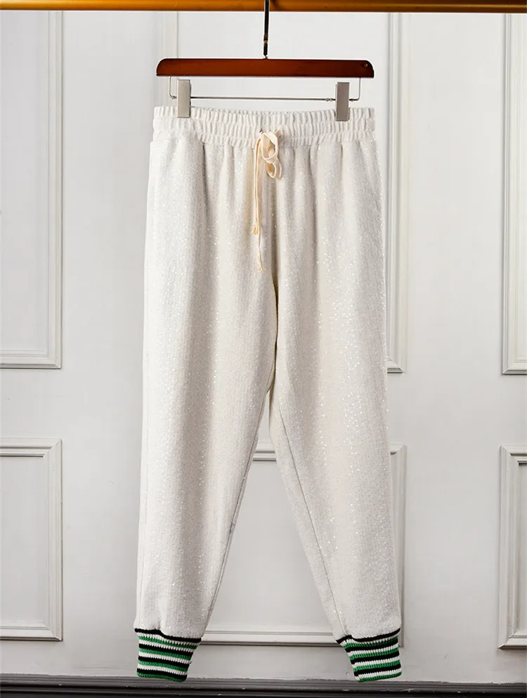 Новое поступление женские вязаные куртки с вышивкой и блестками модный свитер