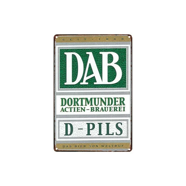

Metal Tin Sign Beer DAB Dortmunder Coffee Bar Decor Home Decoration