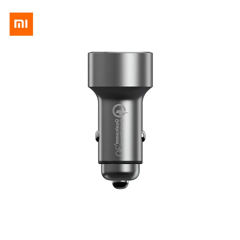 Xiaomi 70Mai Металлический Двойной Автомобильное зарядное устройство QC3.0 интеллектуальная Быстрая зарядка двойной USB выход для samsung S8 iPhone 6 7 8 Plus