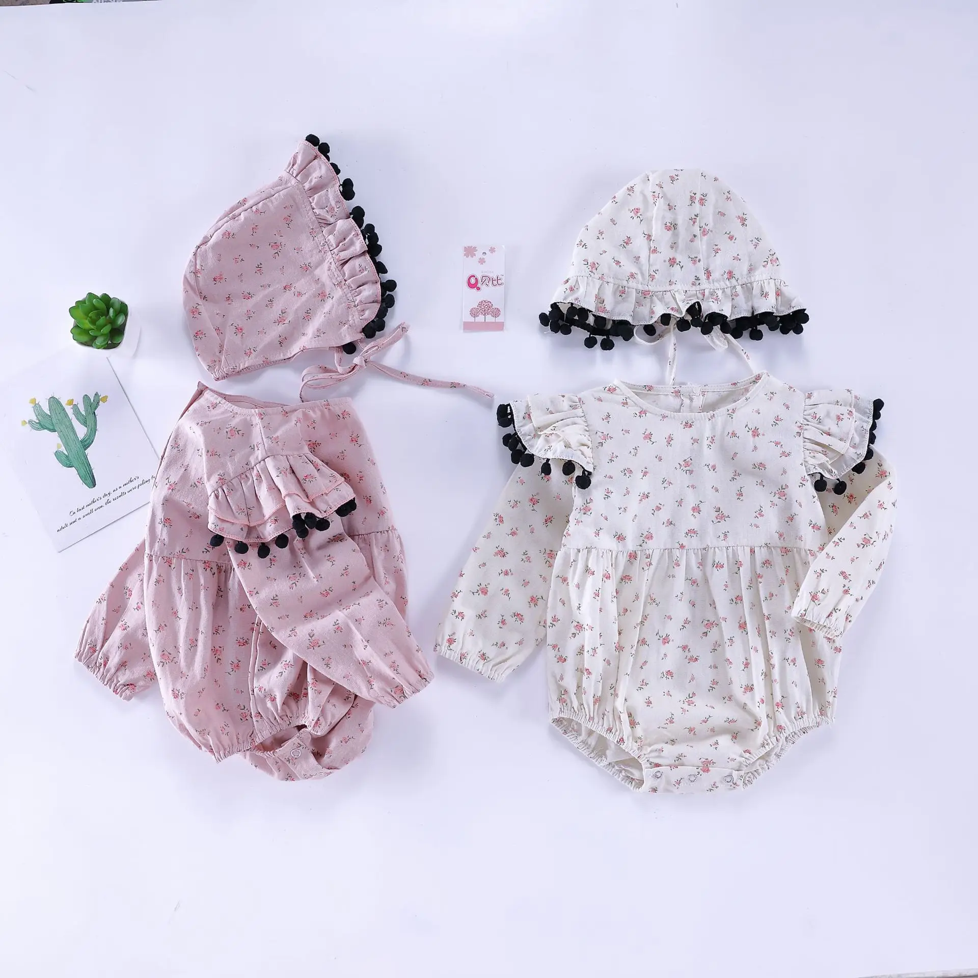 

WLG Toddler Girls Rompers Baby Floral Printed Romper Spring Cotton Casual Clothes Newborn Autumn Clothes for 6-18 Months