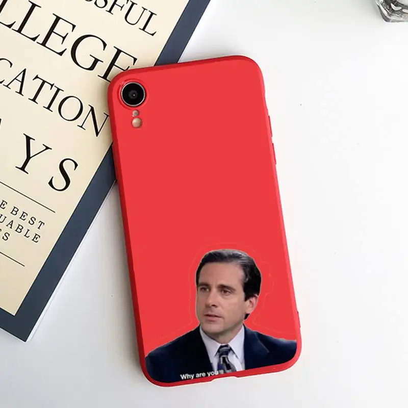 

The Office Phone Case Candy Color for iPhone 6 7 8 11 12 s mini pro X XS XR MAX Plus