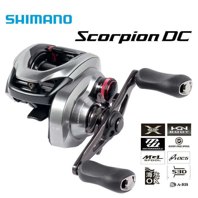 

Оригинал 2021 Новинка SHIMANO SCORPION DC 6,2: 1 7,4: 1 8,4: 1 150HG 151HG 150XG 151XG MGL катушка Низкопрофильная Рыболовная катушка для заброса приманки