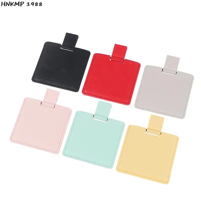 Ультратонкое зеркало для макияжа косметическое 6 цветов карманное прямоугольное