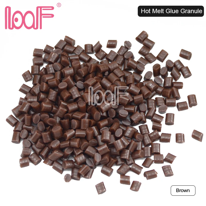 LOOF wholesale 10000g keratin granule hot melt glue grain for human hair extensions 3 colors available | Шиньоны и парики