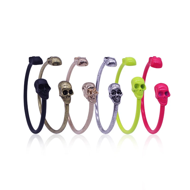 Мужской Открытый браслет на запястье с черепом много цветов|Браслеты-манжеты| |