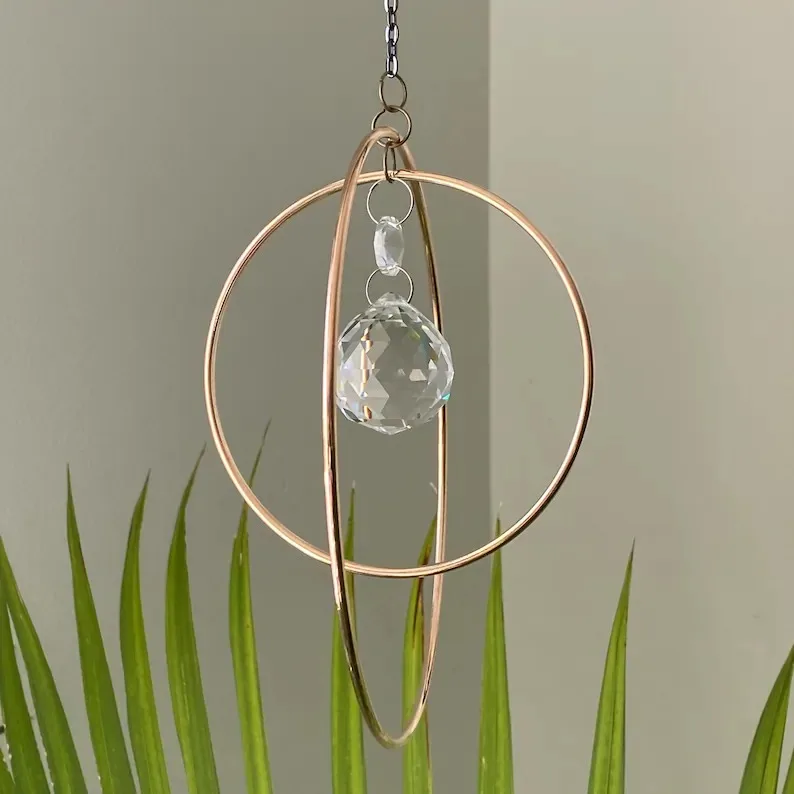 

Crystal Suncatcher, Disco ball, Window Art, chandelier crystal, rainbows Big Bang Theory