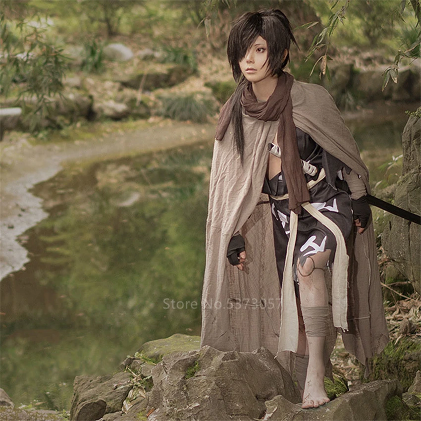 Косплей-костюм аниме Dororo на Хэллоуин 2020 мужское кимоно Hyakkimaru самурайский костюм