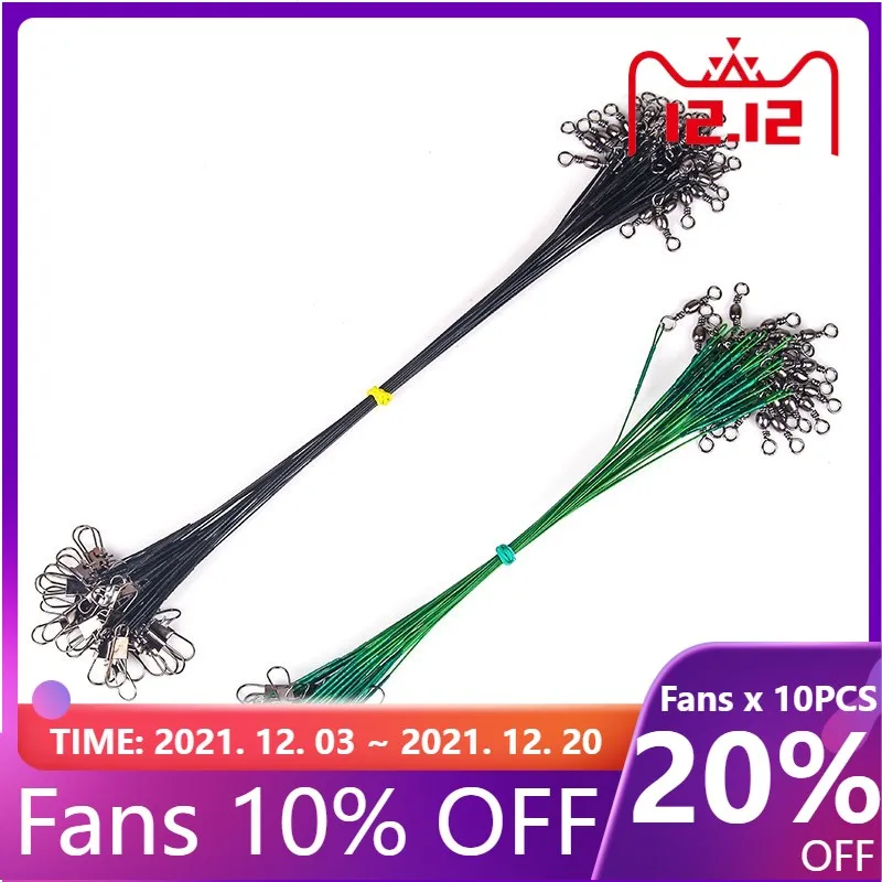 

Новинка, модный поводок из стальной проволоки, поводок для рыболовной приманки Line15/20/25/30 см, аксессуары для рыбной ловли, поводок для щуки и о...