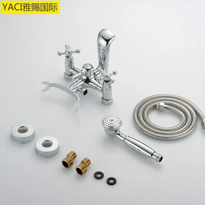

Vidric Bathtub triple faucet hot and cold mixing ,Bathroom Handheld shower set New British tap, Wall mounted shower faucet set