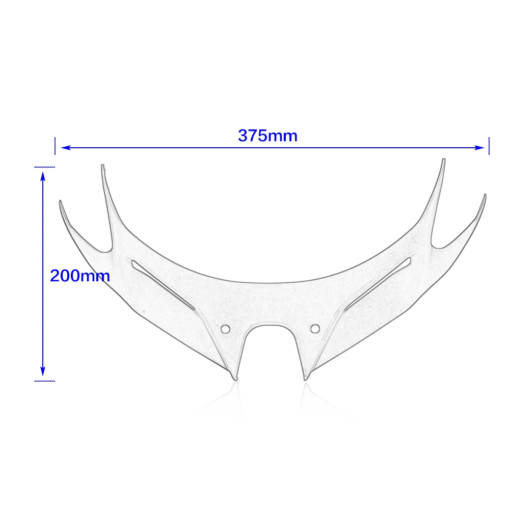 For KAWASAKI Ninja 250 ninja 400 Motorcycle Front Fairing Aerodynamic Winglets Cover Protection Guards ABS Plastic 19