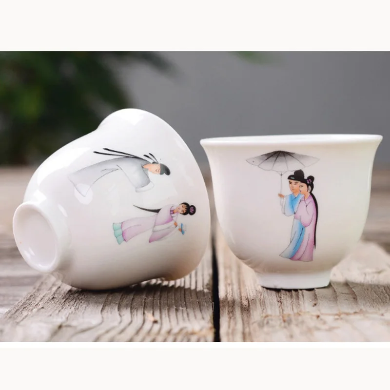 6 шт./лот чай кунг-фу керамическая композиция целая упаковка эмалированный