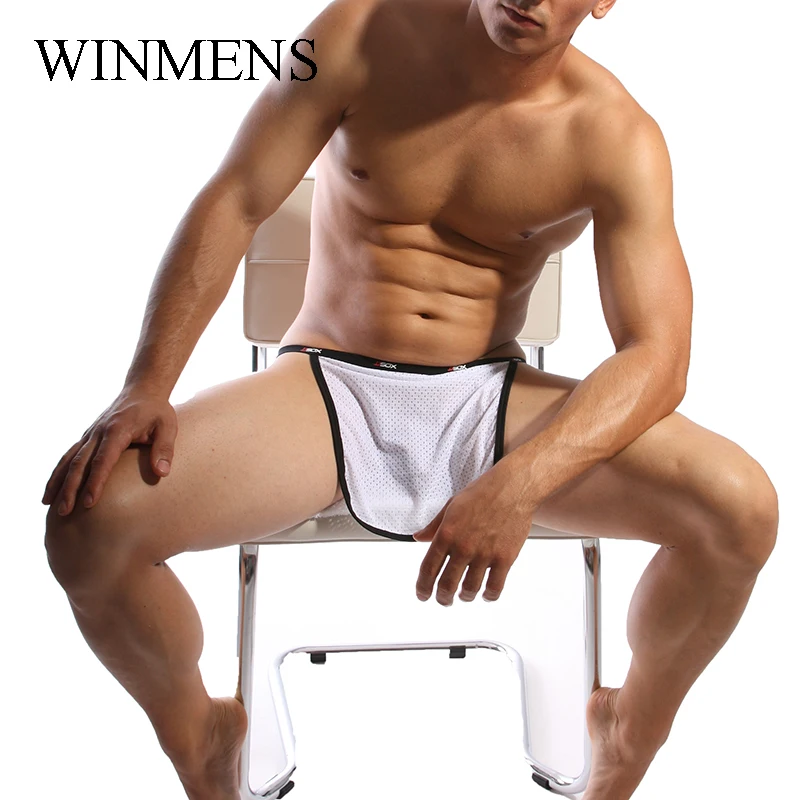 

Men's Crotchless Panties Fashion Colorful Mesh Breathable Gay Sexy Backless Boxers Shorts Erotic Lingerie