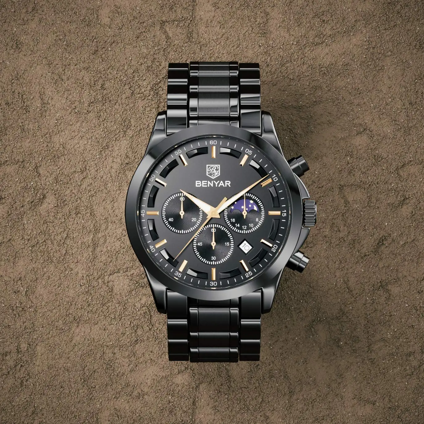 Часы BENYAR Мужские кварцевые с хронографом стильные спортивные брендовые