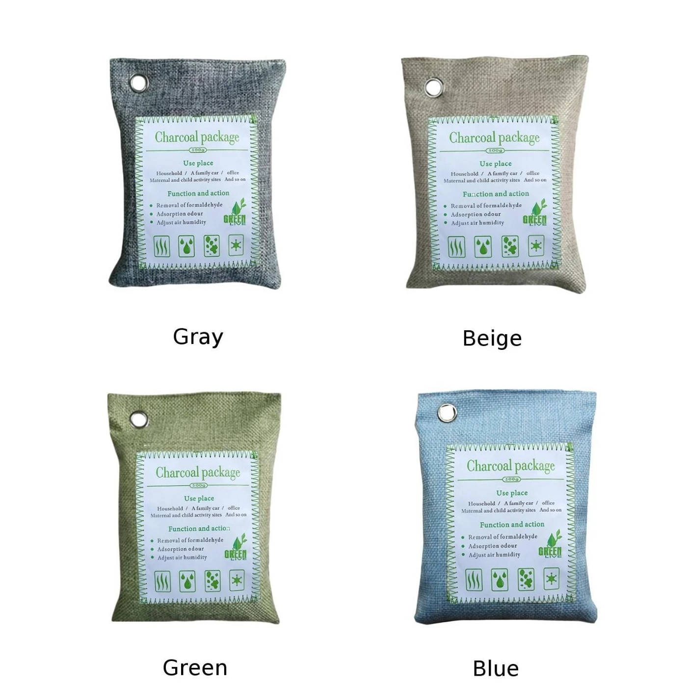 Очиститель запахов для автомобилей ванных комнат шкафы бамбуковый уголь мешок 500